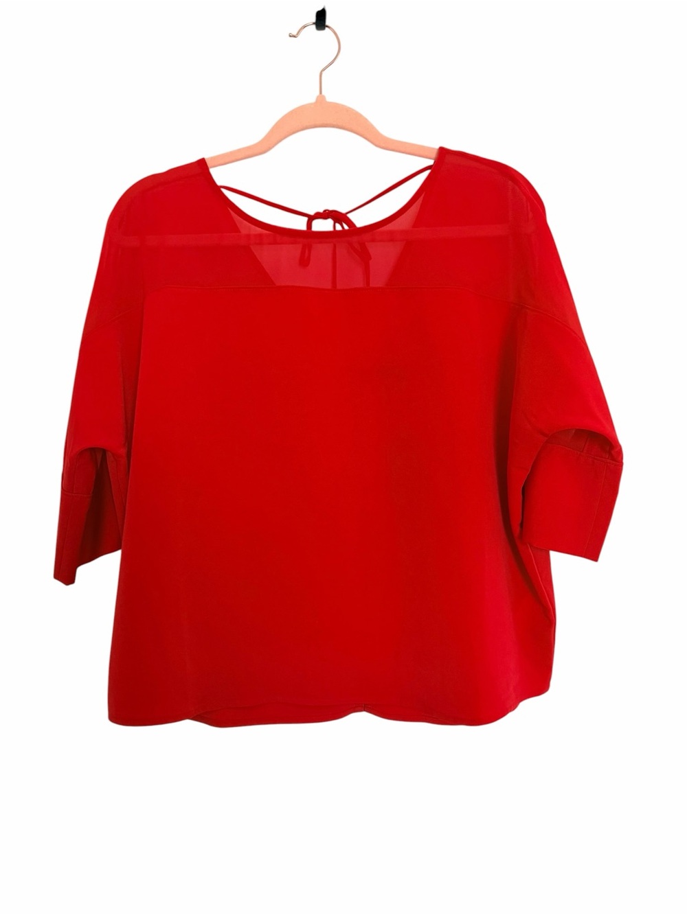 Express Short-Sleeve Tie-Back Top